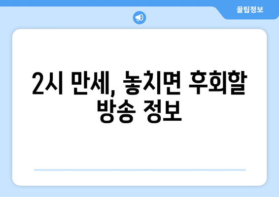 박준형 박영진의 2시 만세| 핵심 정보와 함께 즐기는 방송 | 코미디언, 라디오, 2시 만세, 방송 정보