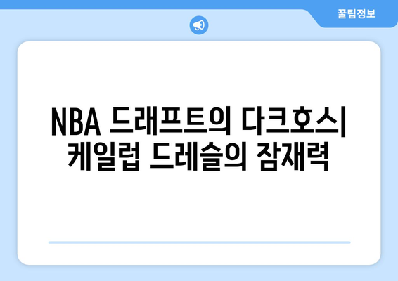 케일럽 드레슬| 숨겨진 재능과 성장 이야기 | 농구, NBA, 드래프트, 슈팅 가드