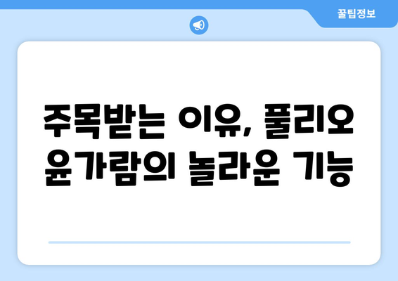 풀리오 윤가람| 혁신적인 디자인과 기능으로 주목받는 이유 | 풀리오, 윤가람, 디자인, 기능, 혁신, 주목